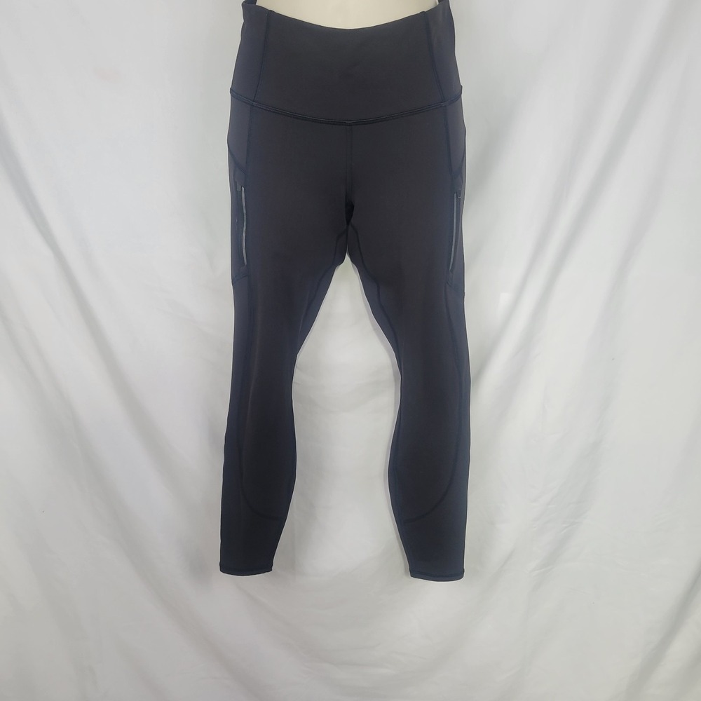 Athleta Rainier 7/8 Tight Leggings Zip Pocket Black Women's Size XS/P